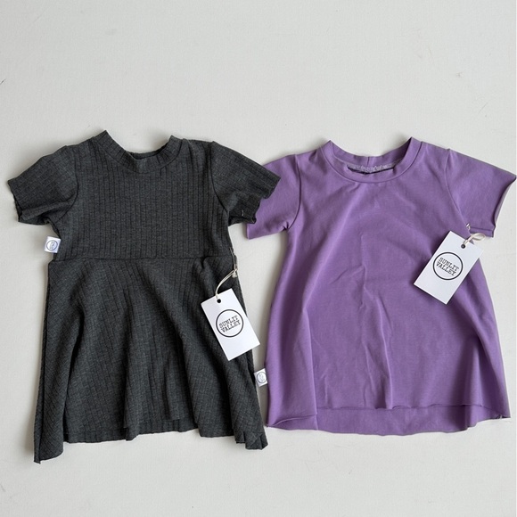 Sunlit Valley Other - NWT- Sunlit Valley Baby Dress Bundle - Grey/Lilac -Handmade - Size 6-12m